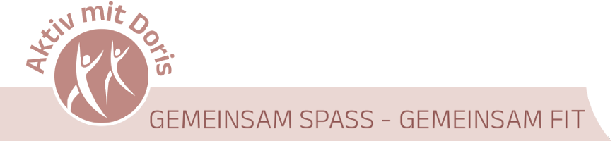 Fitnesskreis mit Überschrift Aktiv mit Doris